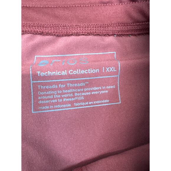 Figs Womens Zamora Joggers Scrub Pants Uniform Tapered Dusty Rose Pink Size XXL‎ - Picture 5 of 6